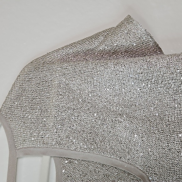 INC International Concepts Shimmering Silver Sequin Top - Picture 9 of 11